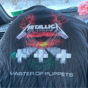 2 Vintage Metallica Concert T-Shirts - Master of Puppets and Ride the Lightening